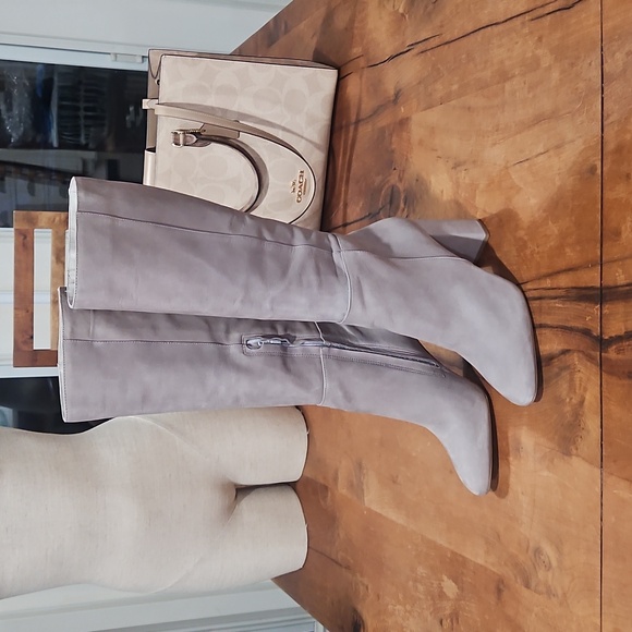 Steve Madden  Gray Knee-High Women's Boots Leather. Sz 8.5m - Picture 2 of 10